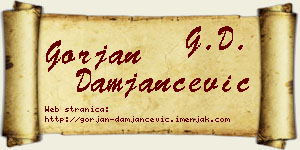 Gorjan Damjančević vizit kartica